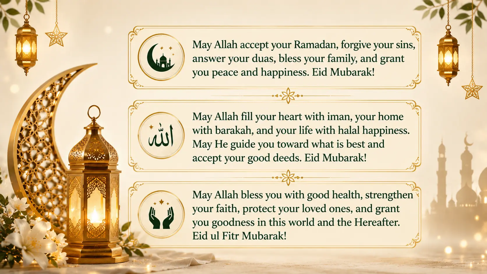 Eid ul Fitr wishes with heartfelt duas and blessings